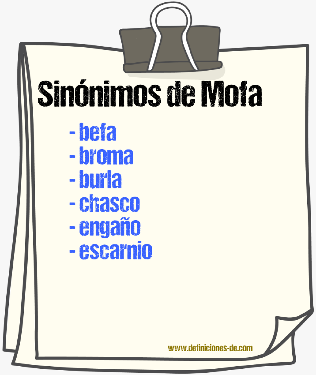 Sinnimos de mofa