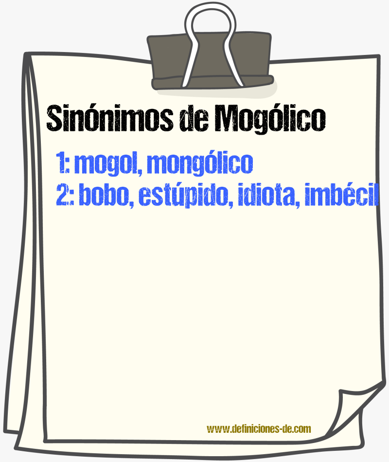 Sinnimos de moglico