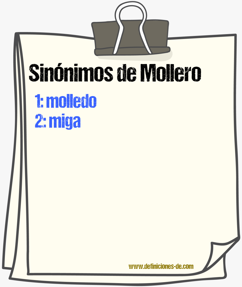 Sinnimos de mollero