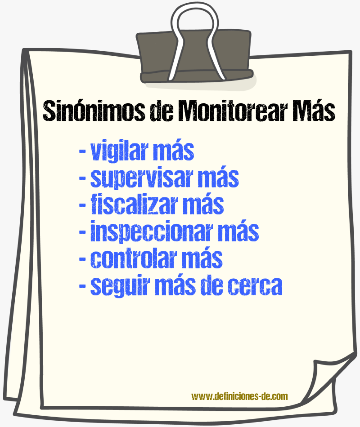 Sinónimos de monitorear más