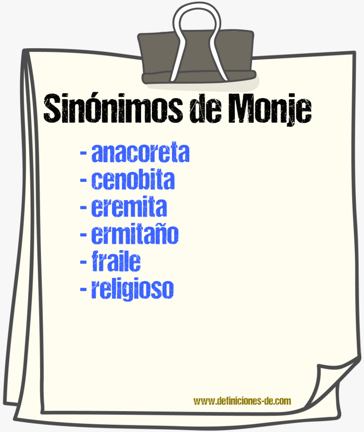 Sinnimos de monje