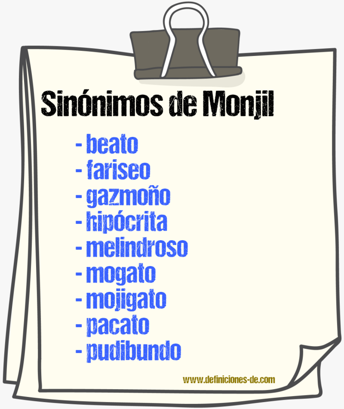 Sinnimos de monjil