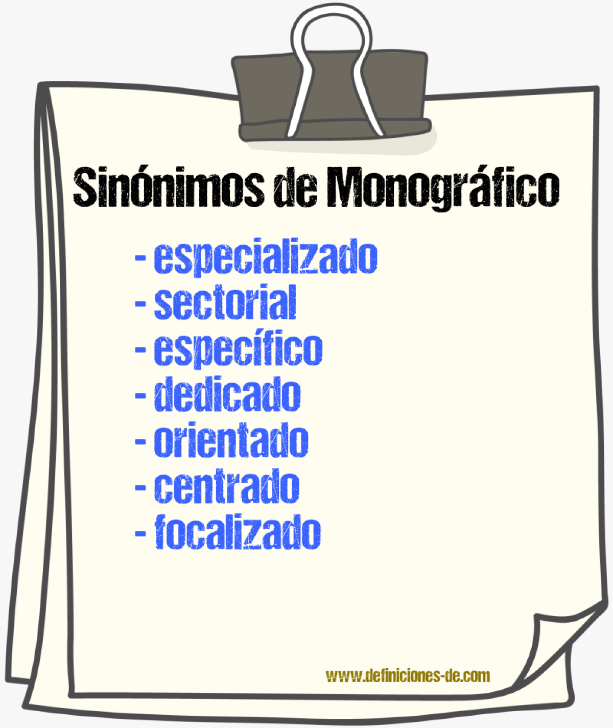 Sinónimos de monográfico
