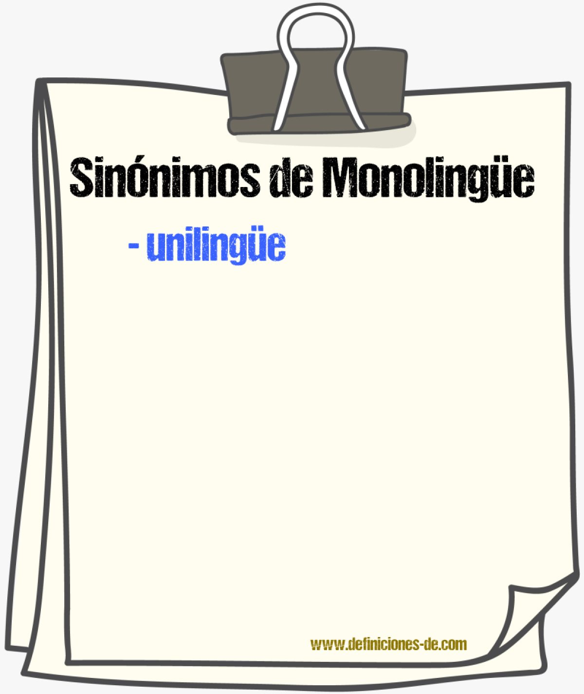 Sinónimos de monolingüe