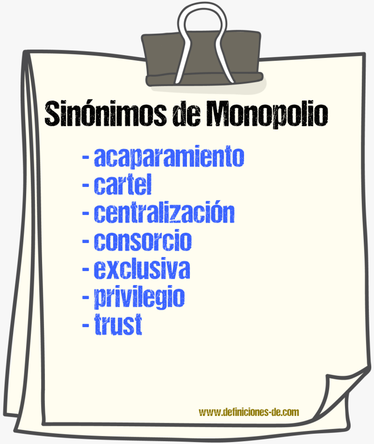 Sinnimos de monopolio