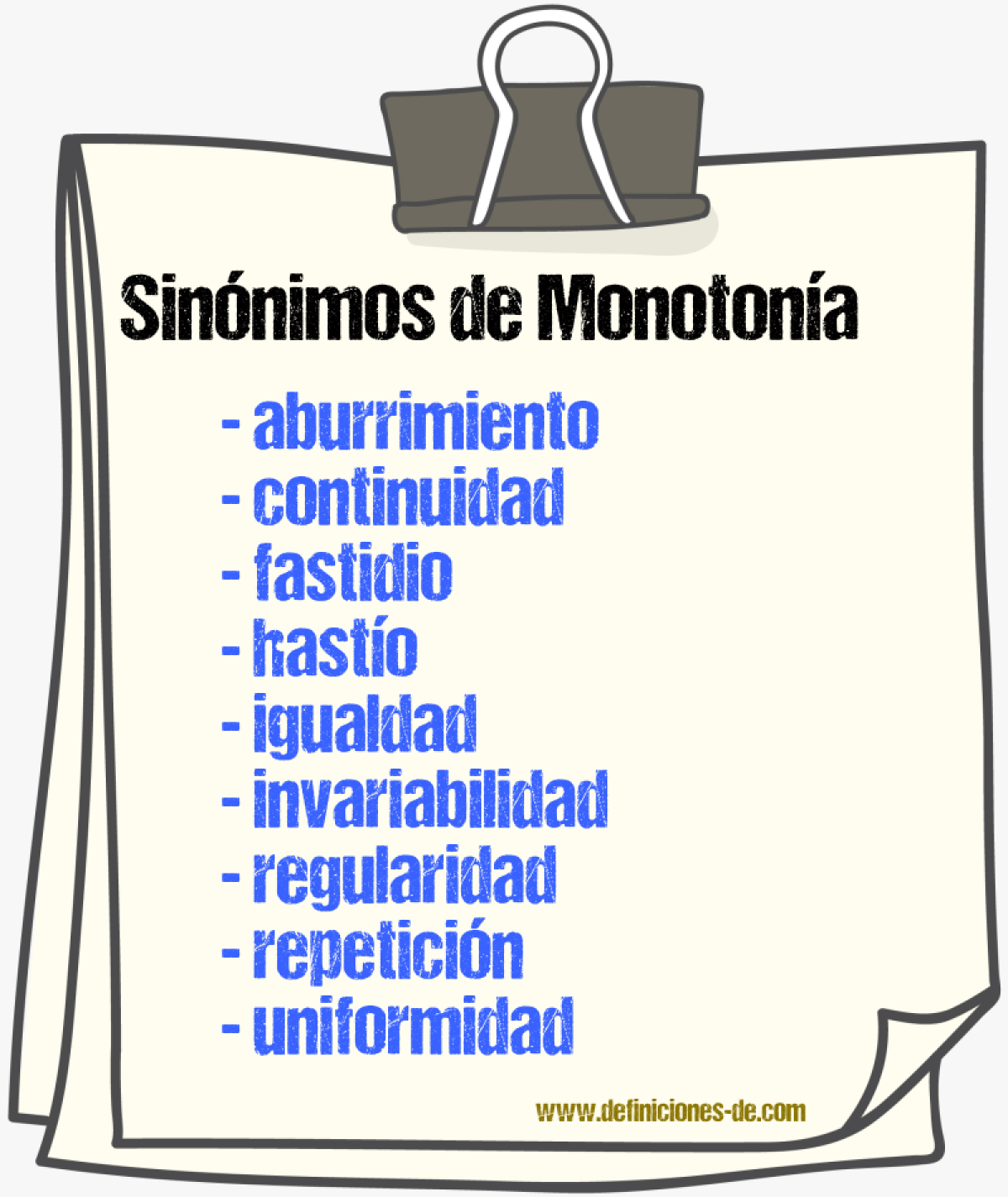 Sinnimos de monotona