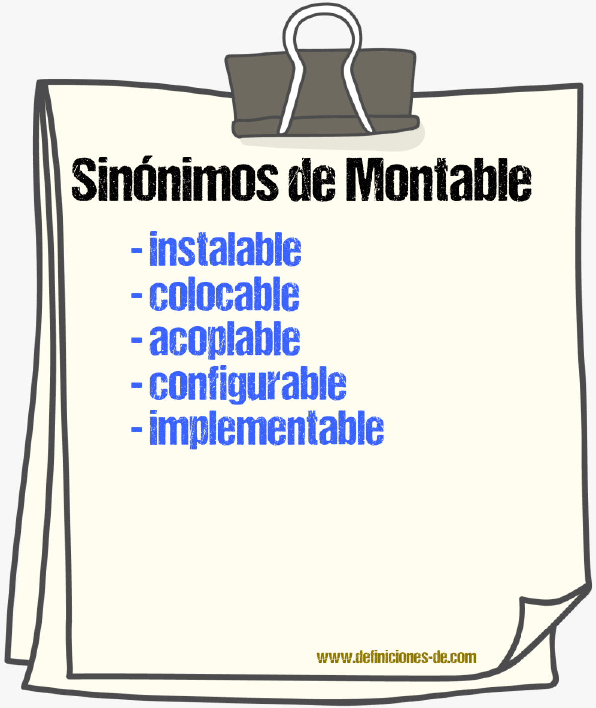 Sinónimos de montable