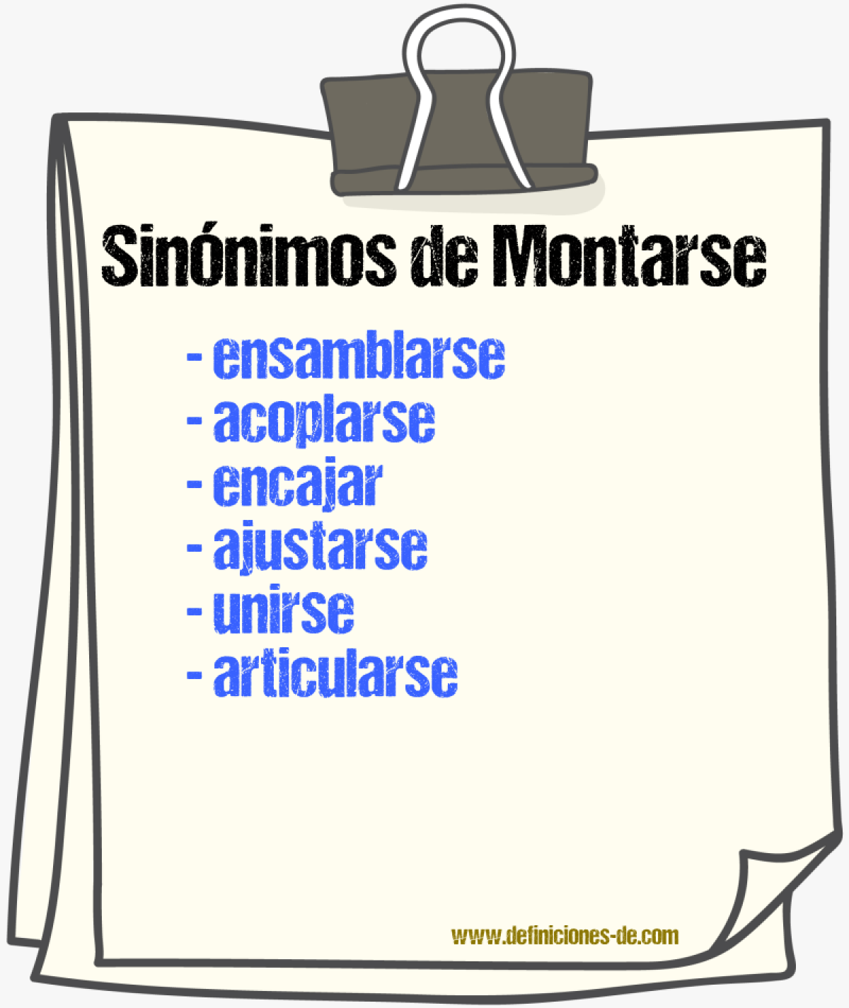 Sinónimos de montarse
