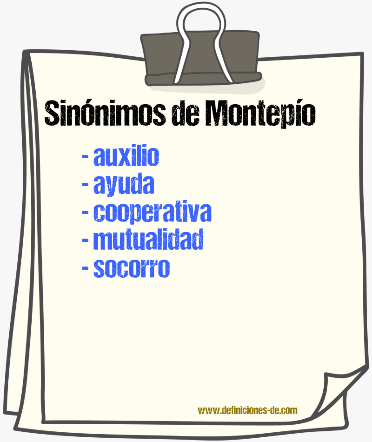 Sinnimos de montepo