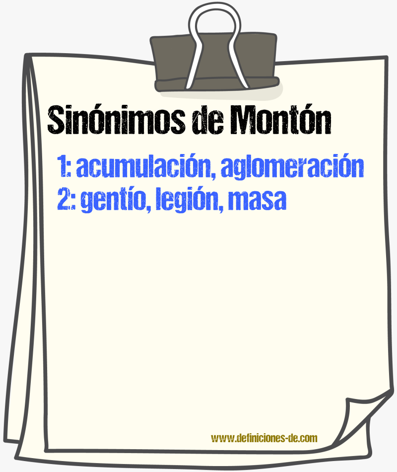 Sinnimos de montn