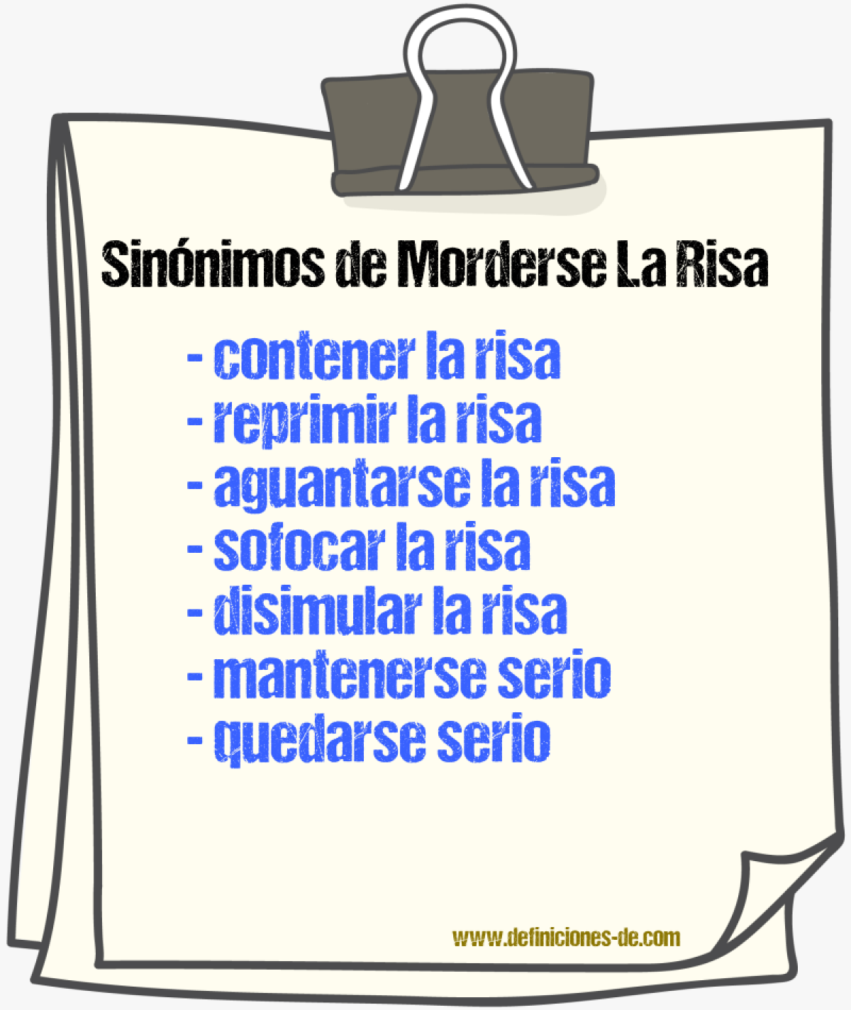 Sinónimos de morderse la risa