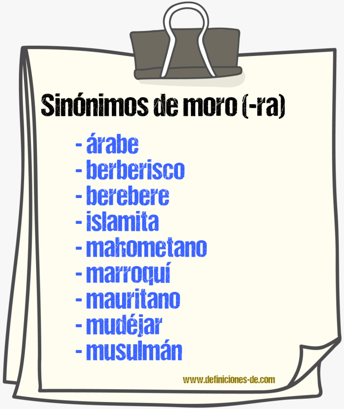 Sinnimos de moro