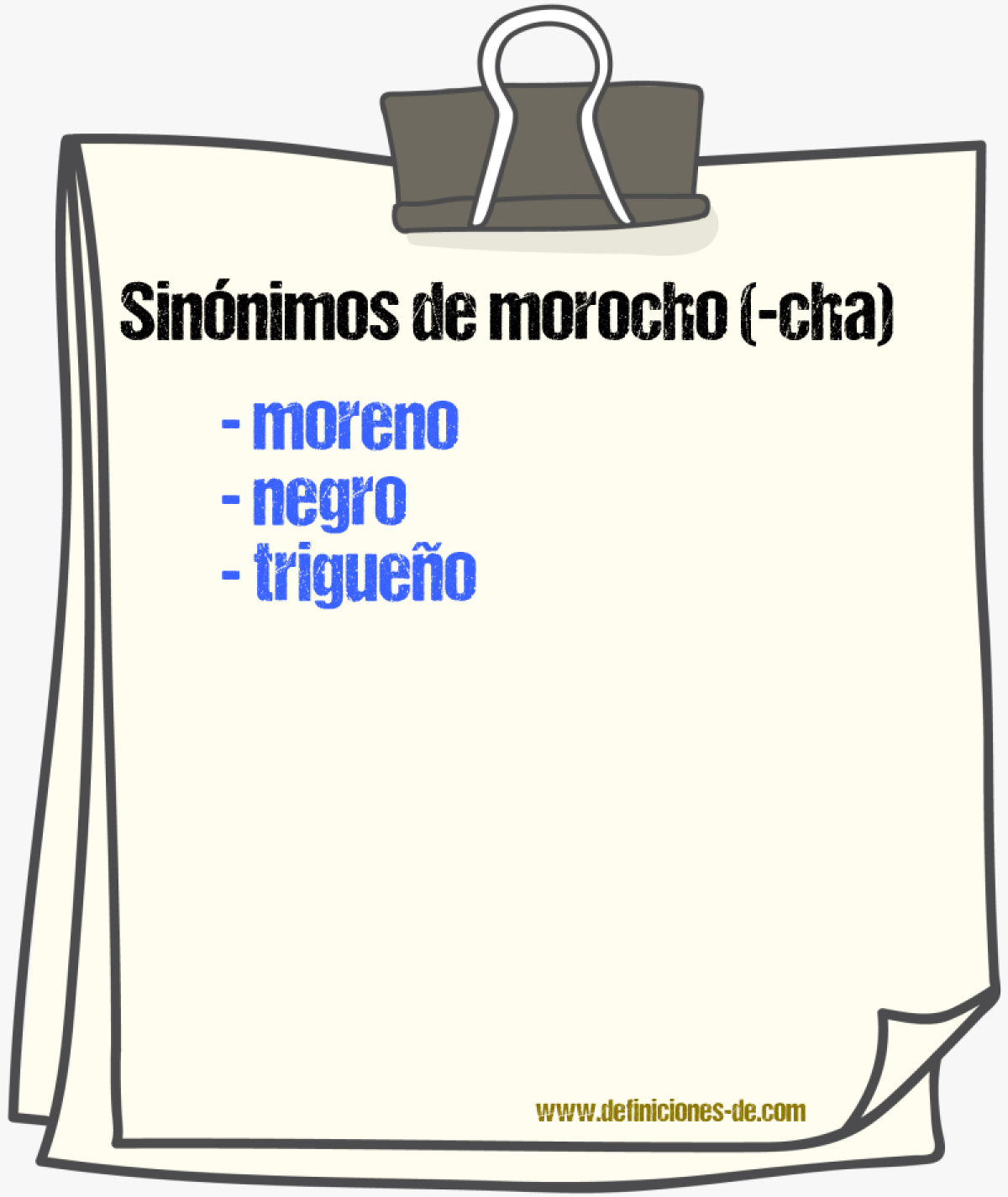 Sinnimos de morocho