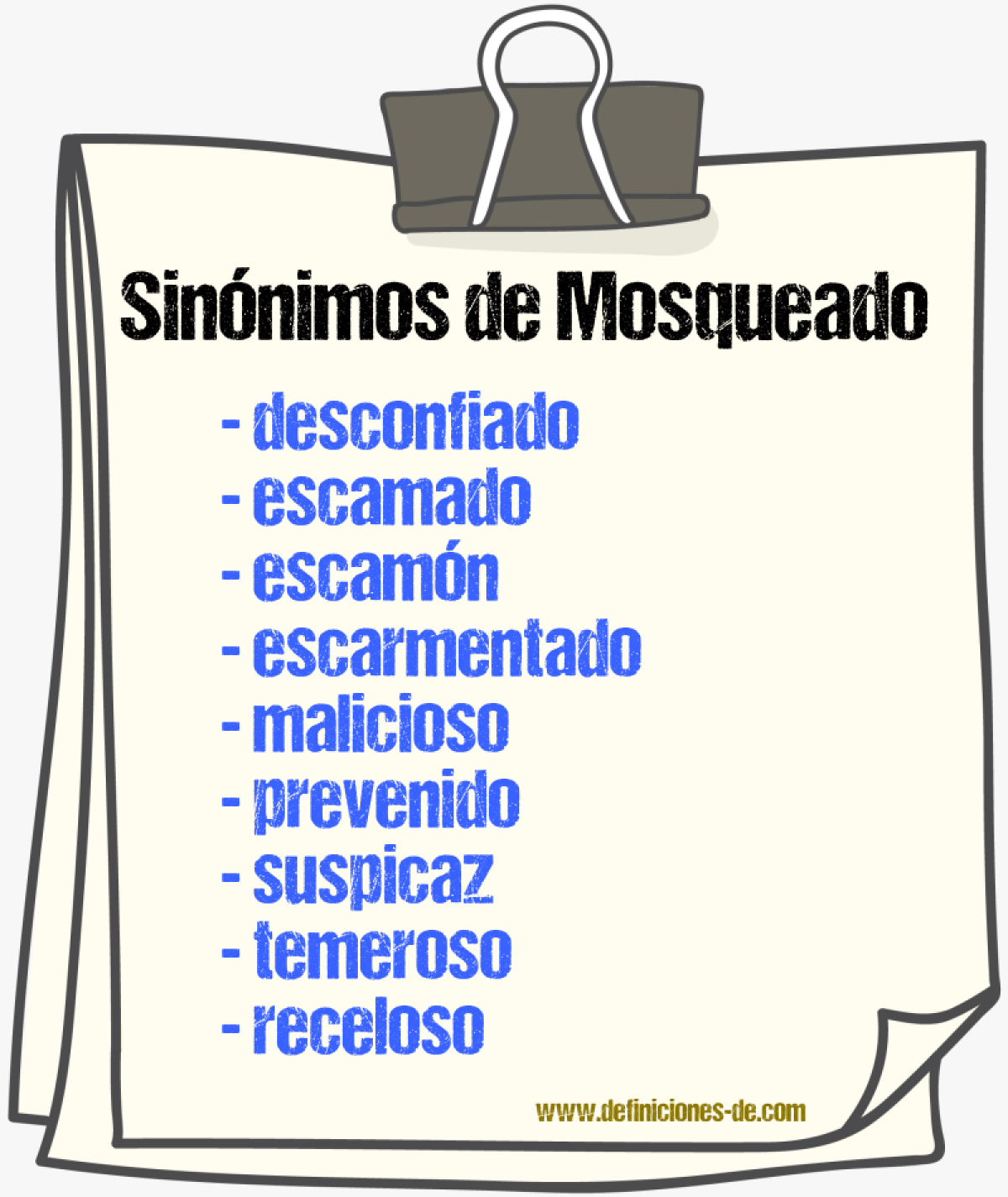 Sinnimos de mosqueado