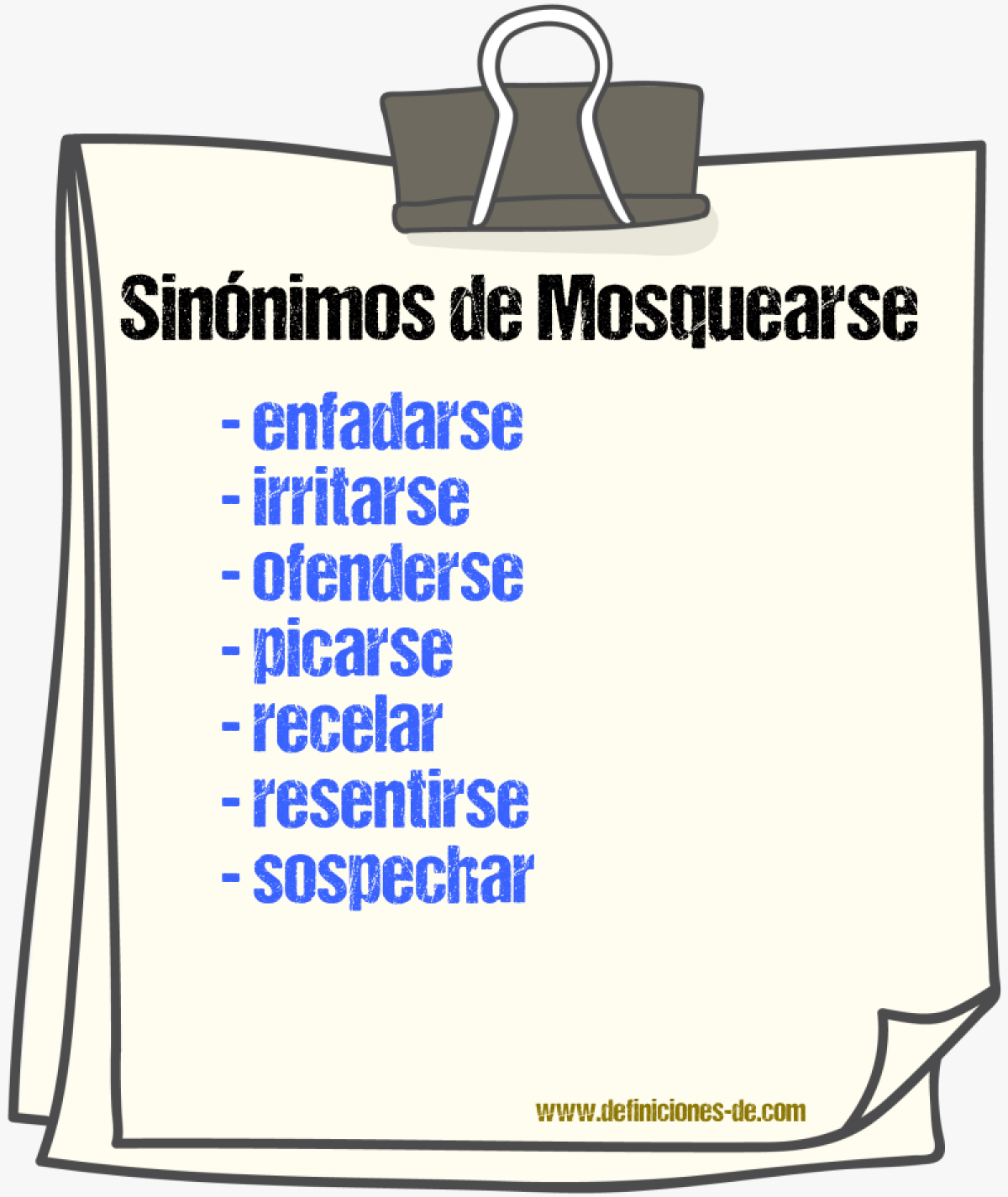 Sinnimos de mosquearse