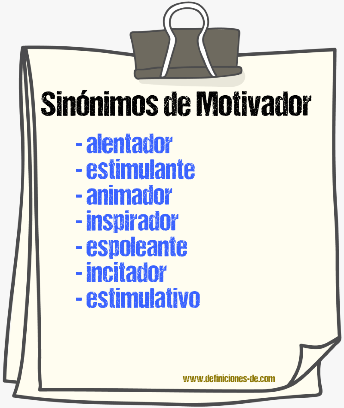 Sinónimos de motivador