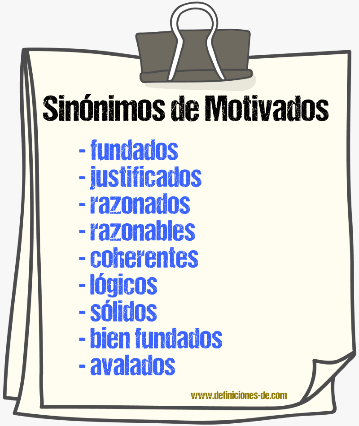 Sinónimos de motivados
