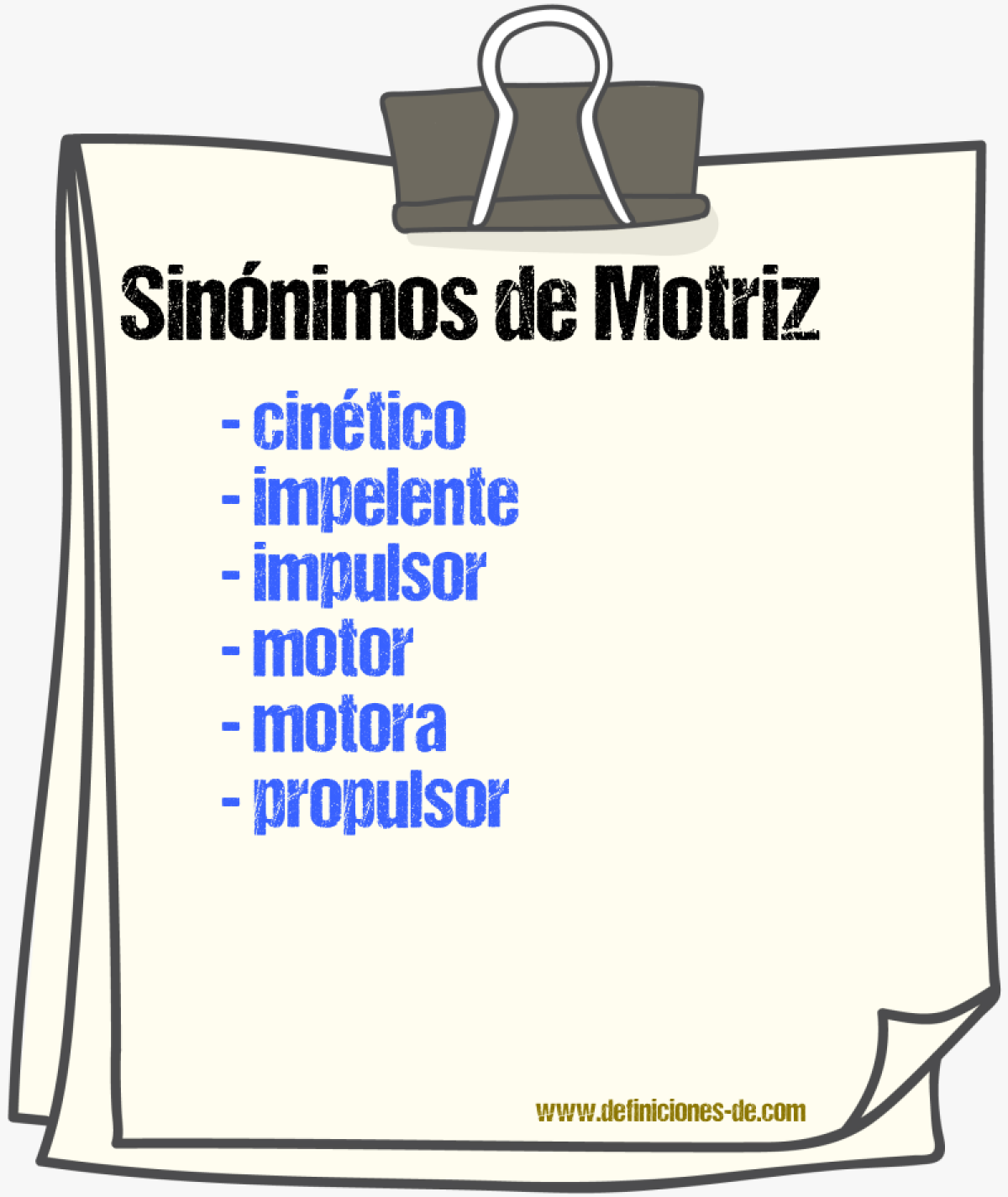 Sinnimos de motriz