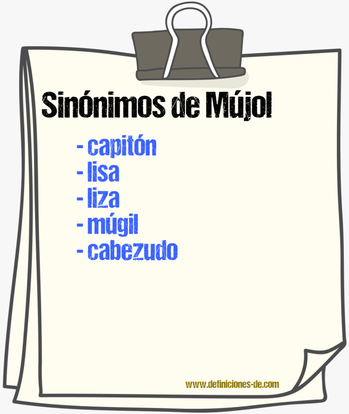 Sinnimos de mjol