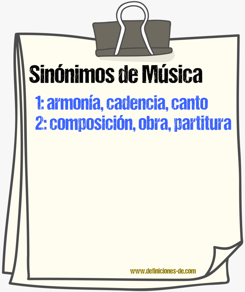 Sinnimos de msica