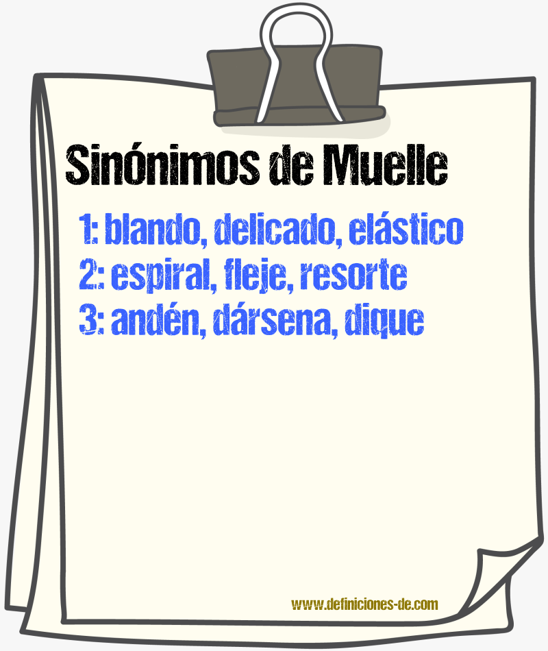 Sinnimos de muelle