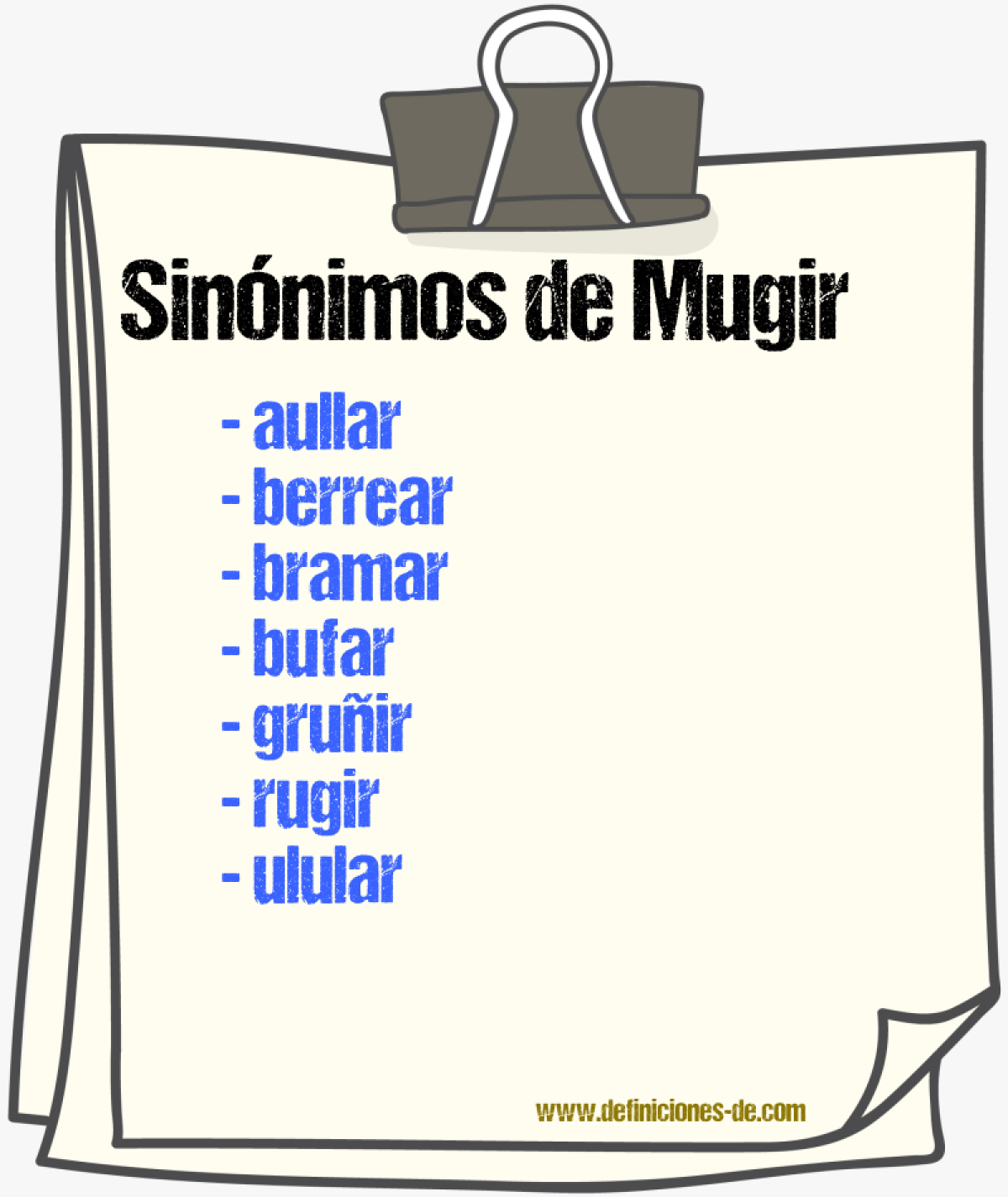 Sinnimos de mugir