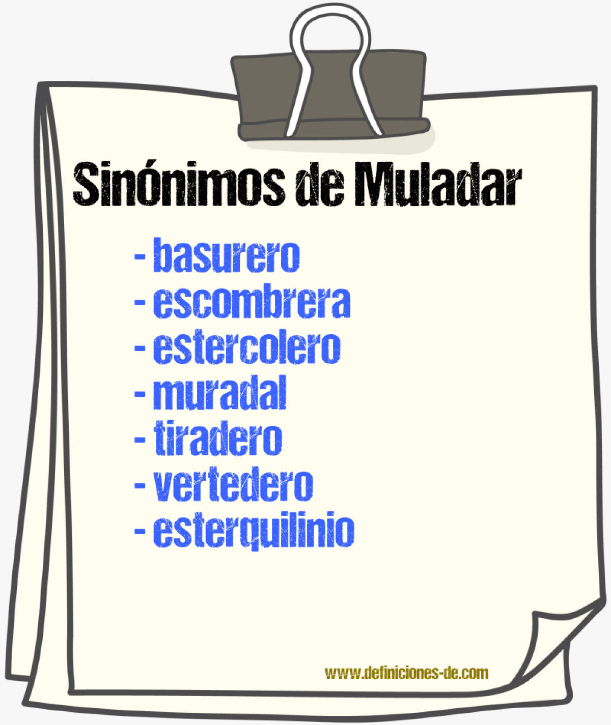 Sinnimos de muladar