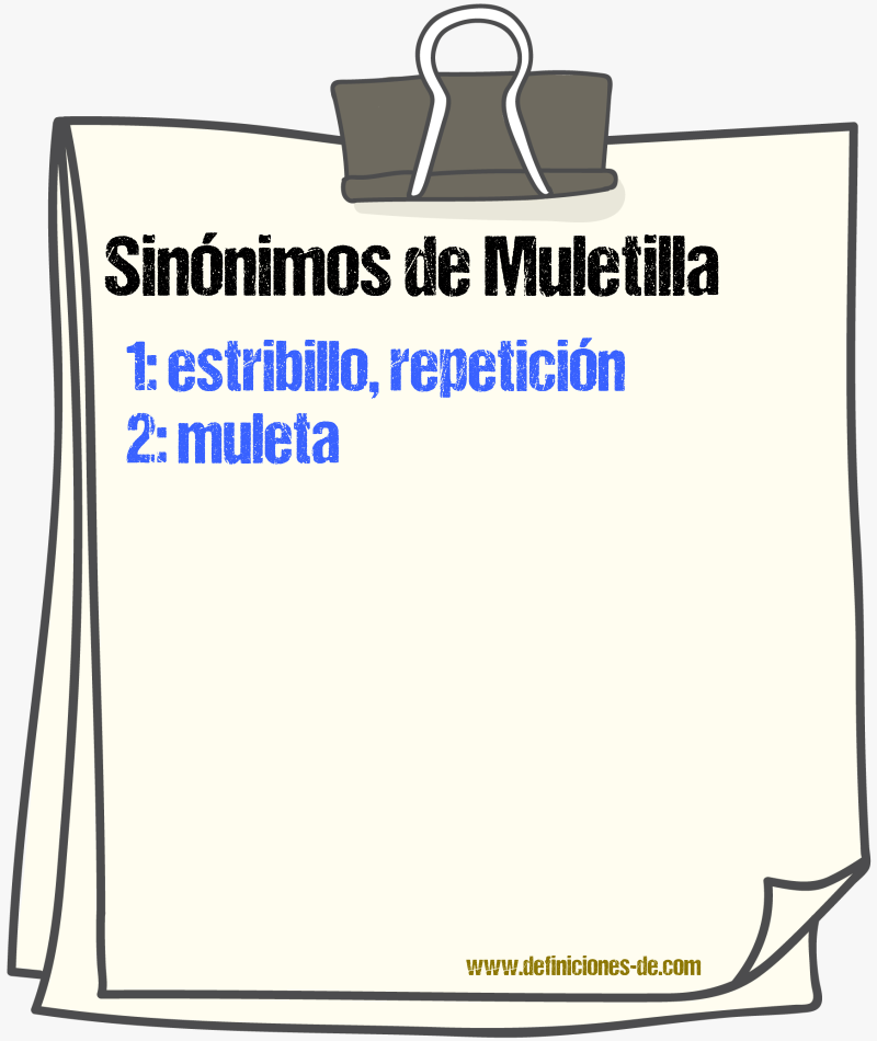 Sinnimos de muletilla