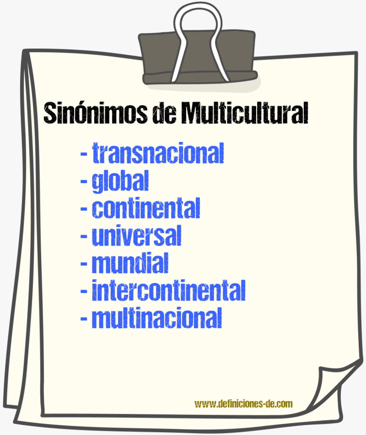 Sinnimos de multicultural