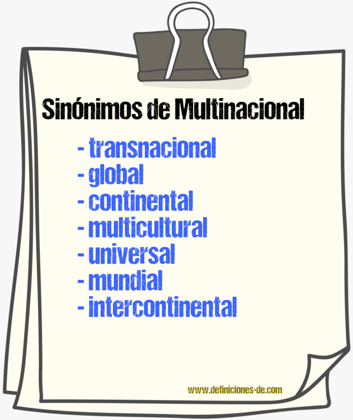 Sinnimos de multinacional