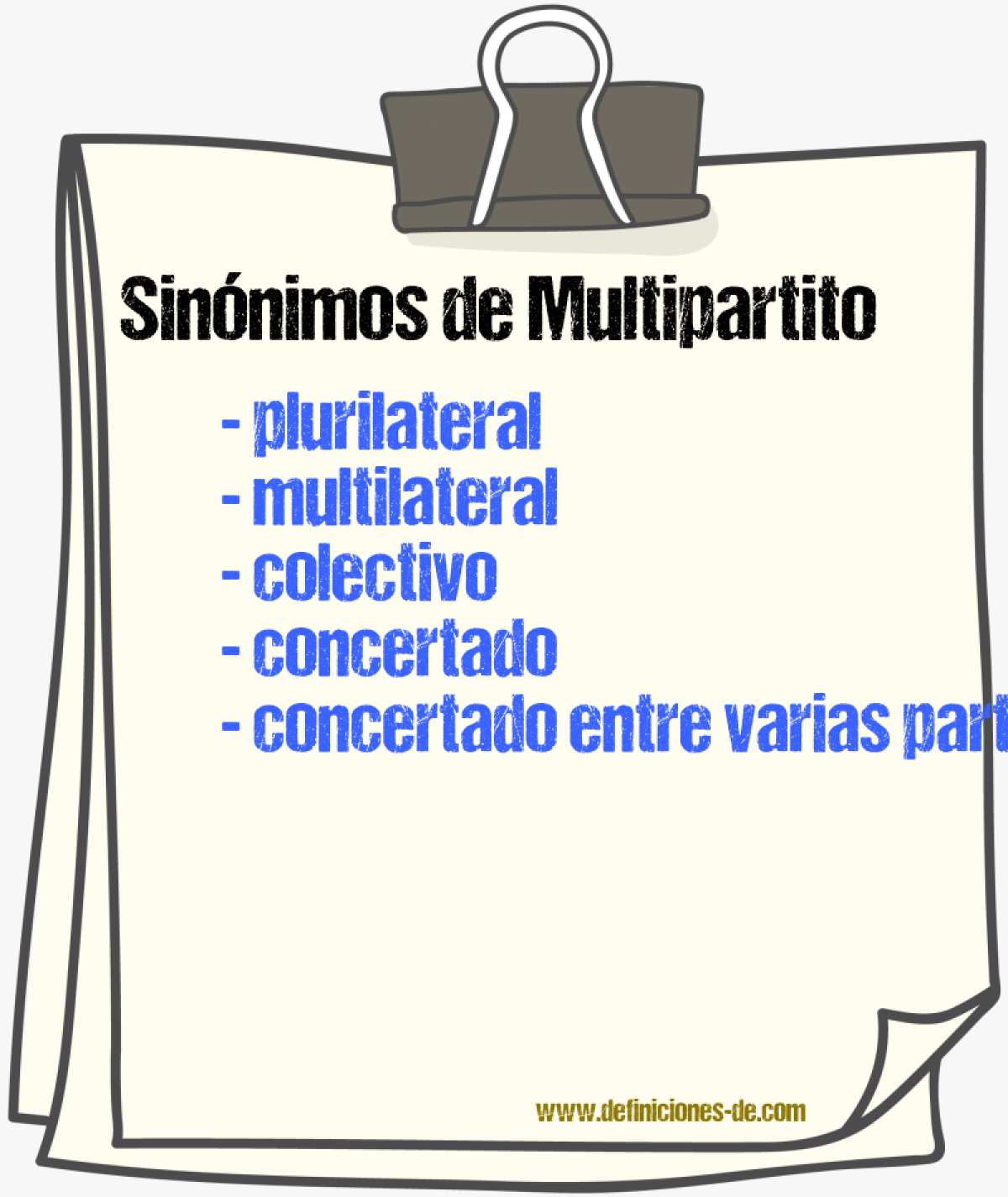 Sinónimos de multipartito