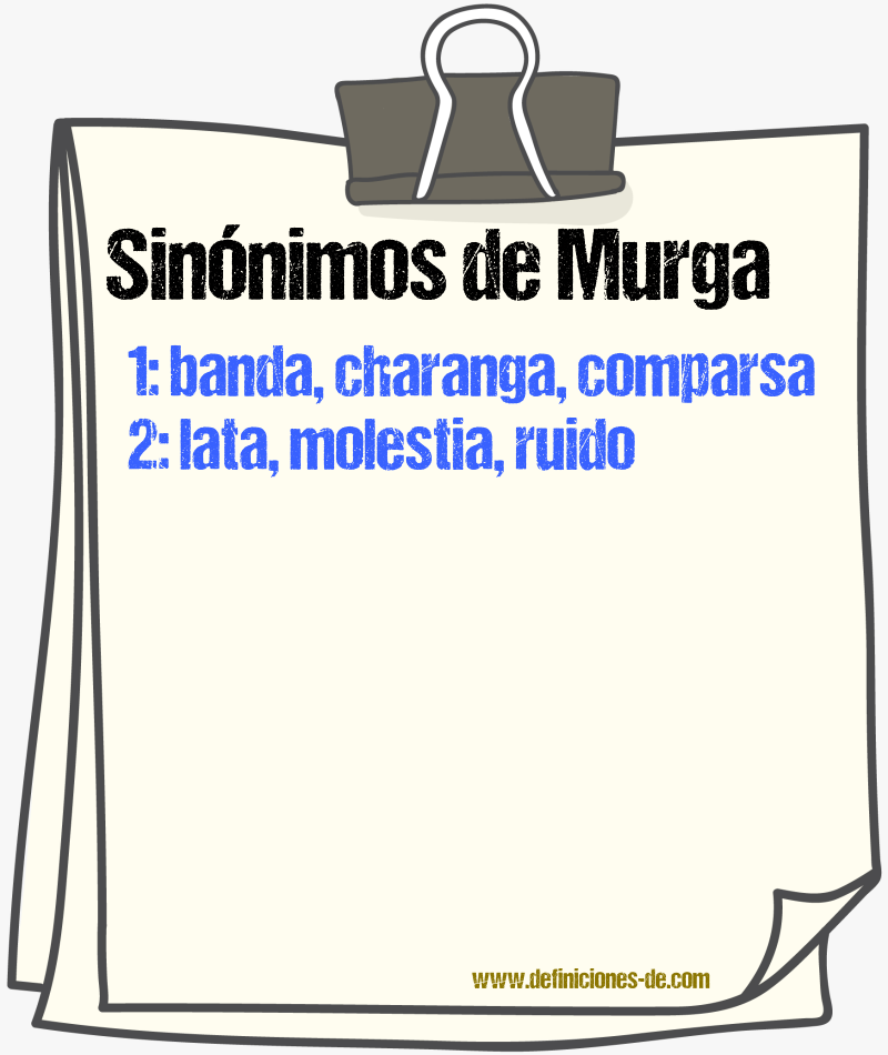 Sinnimos de murga