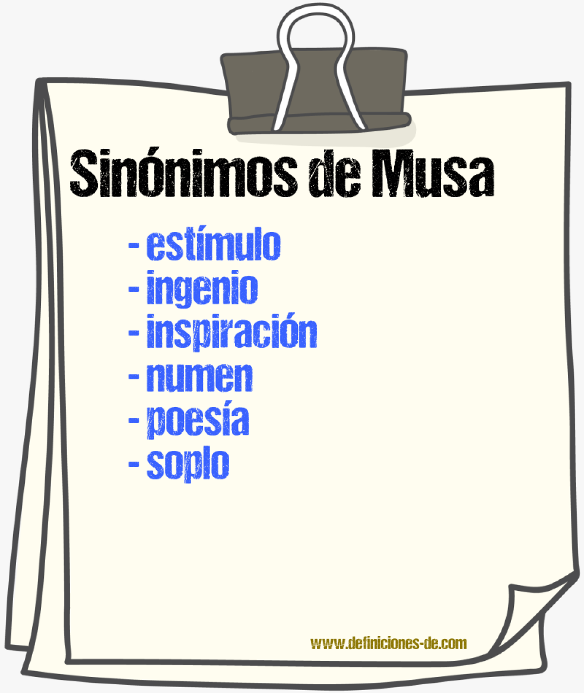 Sinnimos de musa