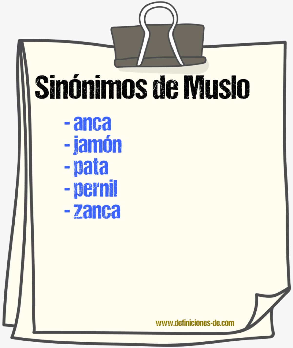 Sinnimos de muslo