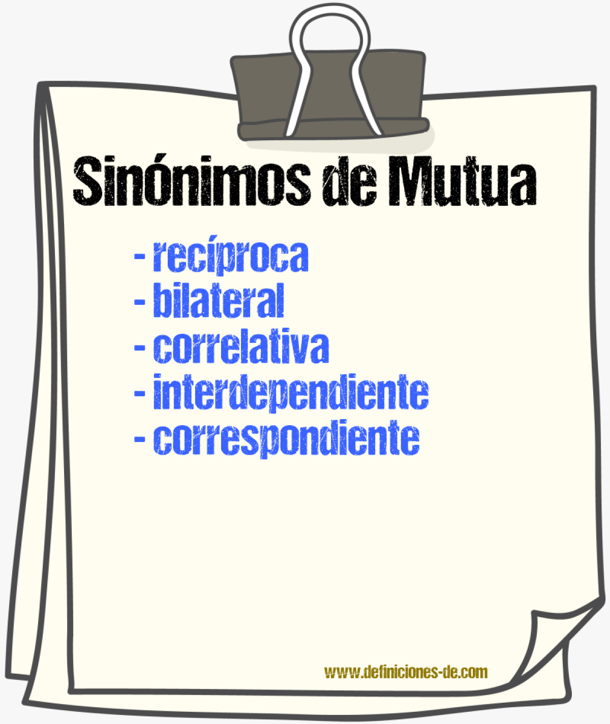 Sinónimos de mutua