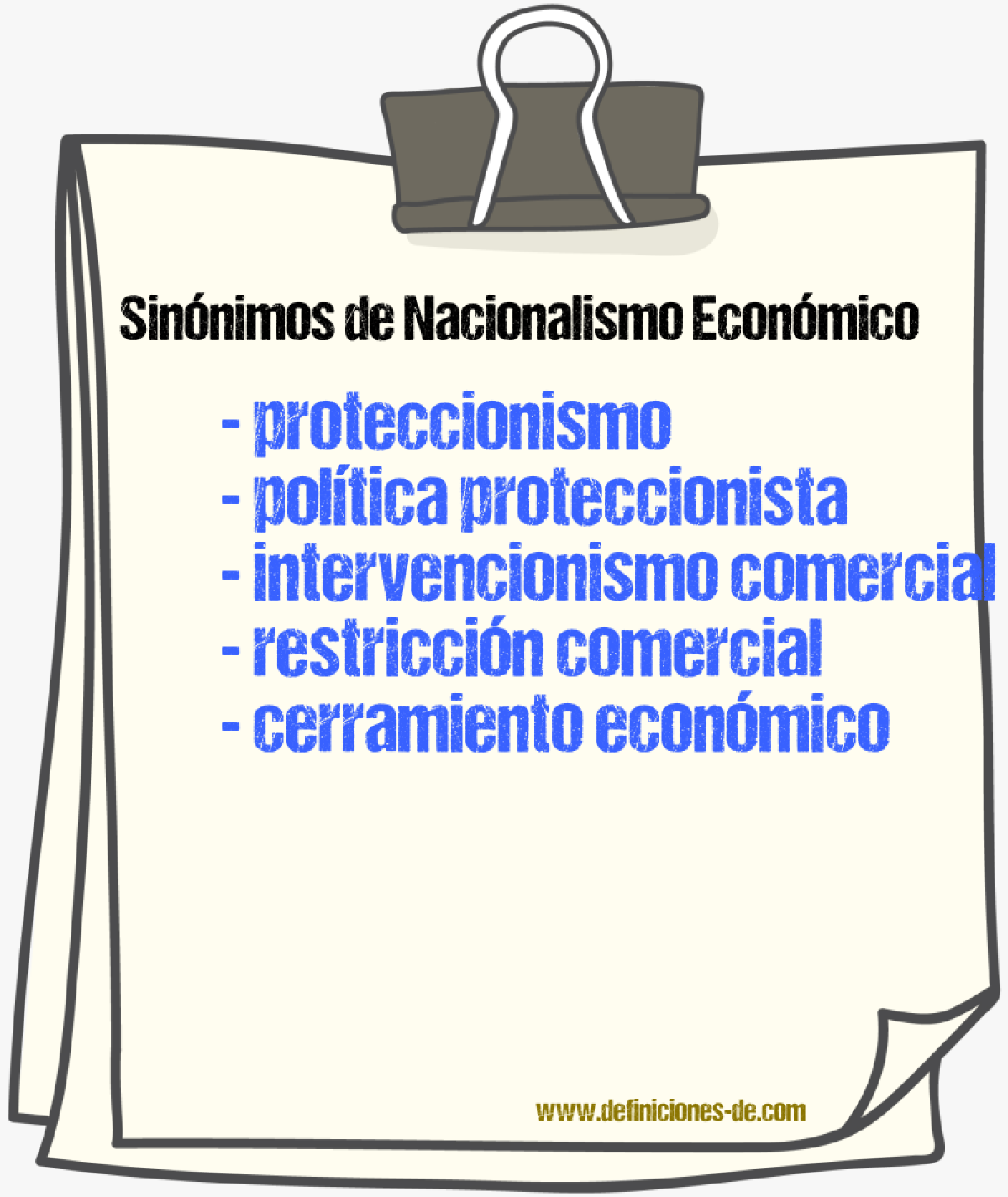 Sinónimos de nacionalismo económico