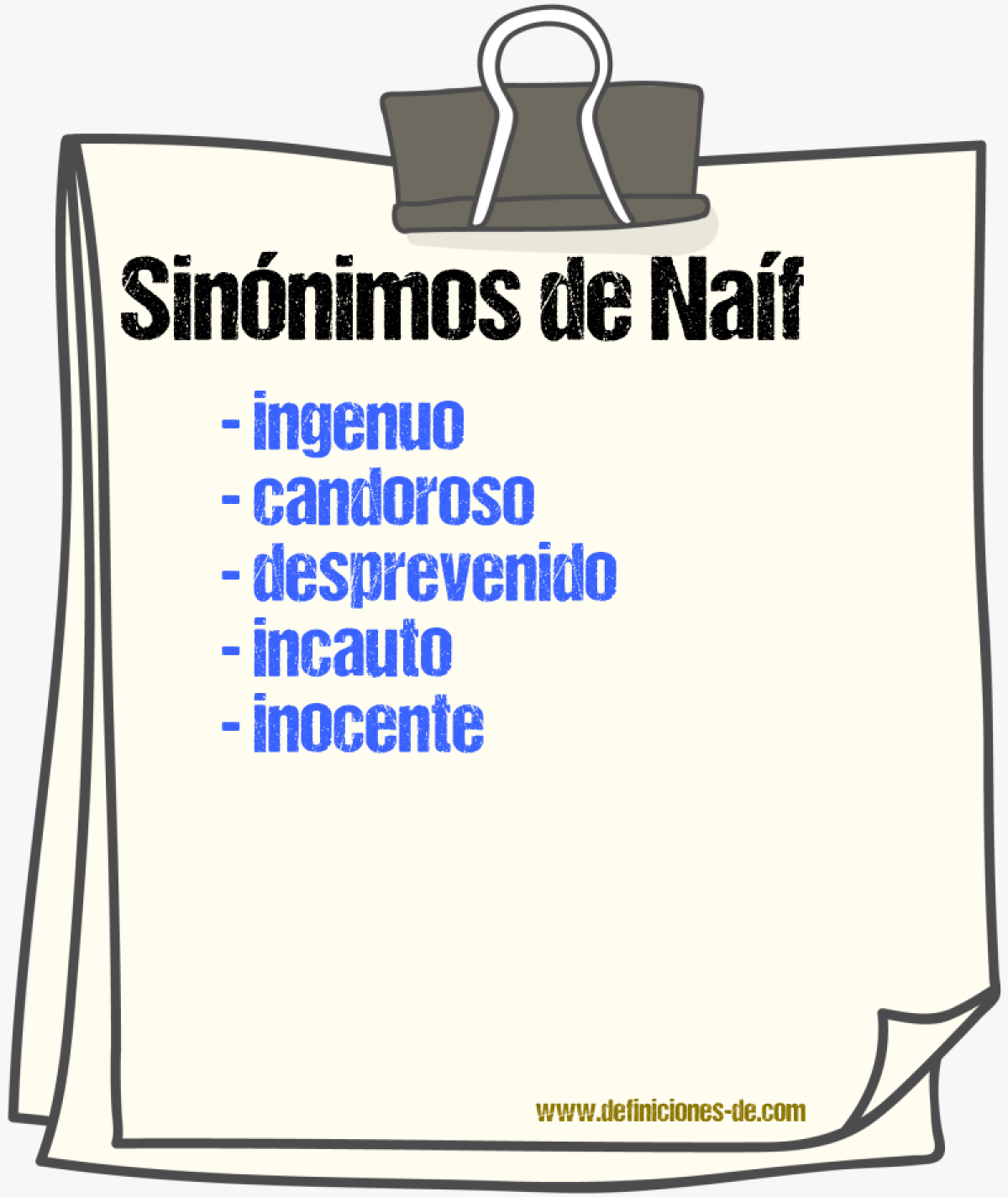 Sinónimos de naíf