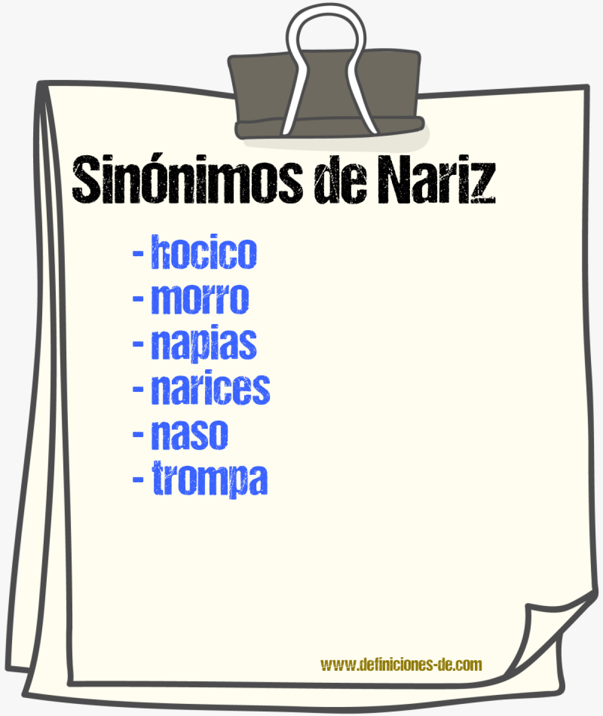 Sinnimos de nariz