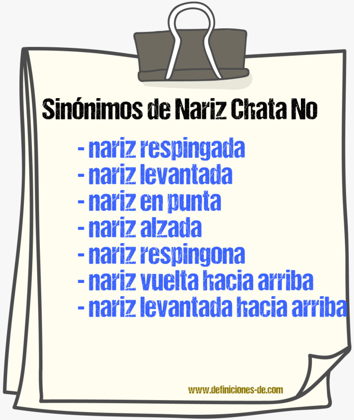Sinónimos de nariz chata no