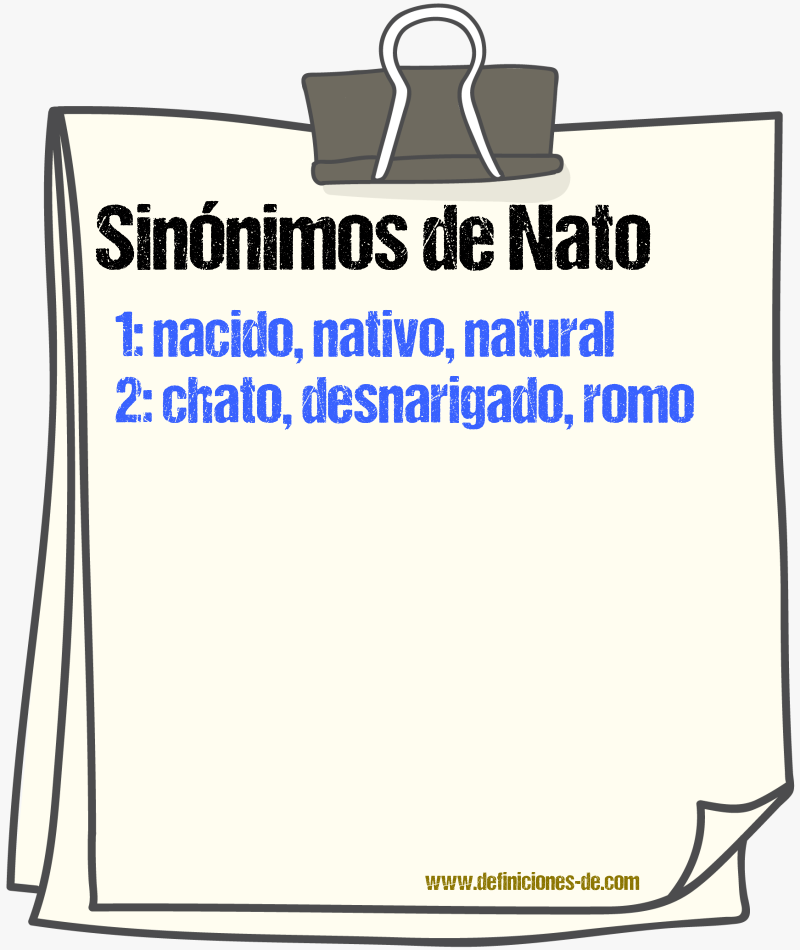 Sinnimos de nato