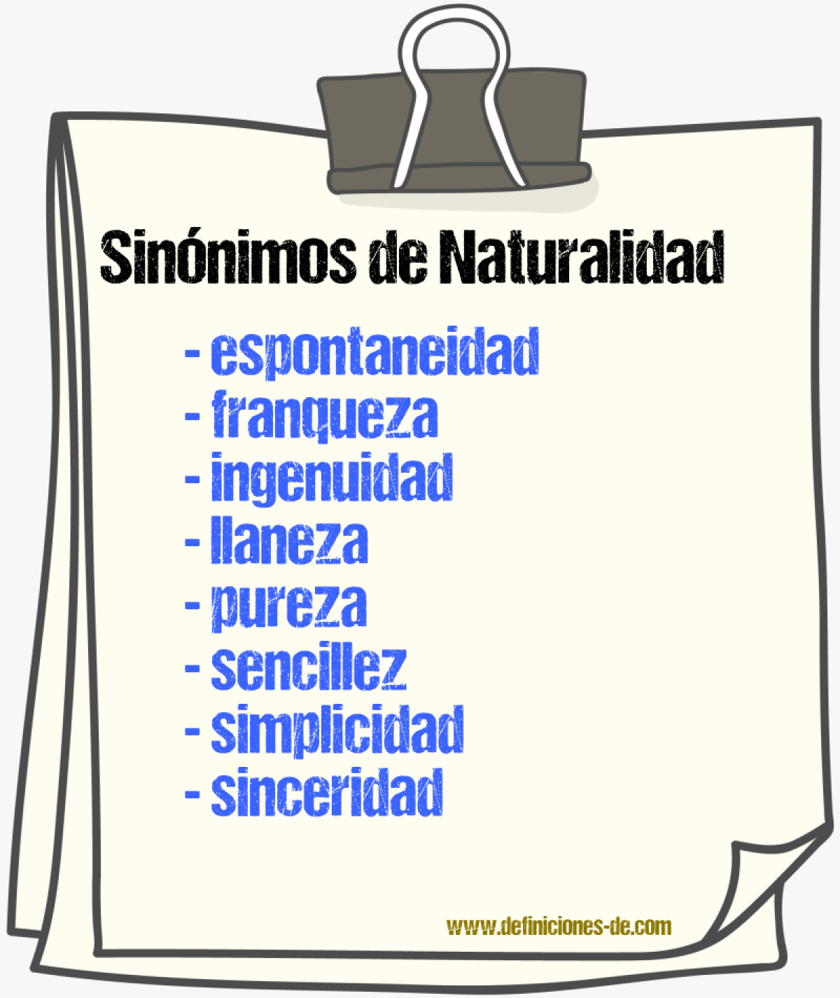 Sinnimos de naturalidad