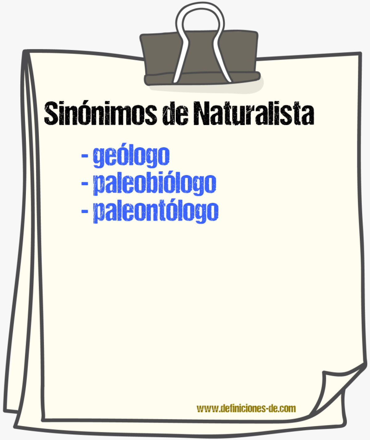 Sinnimos de naturalista