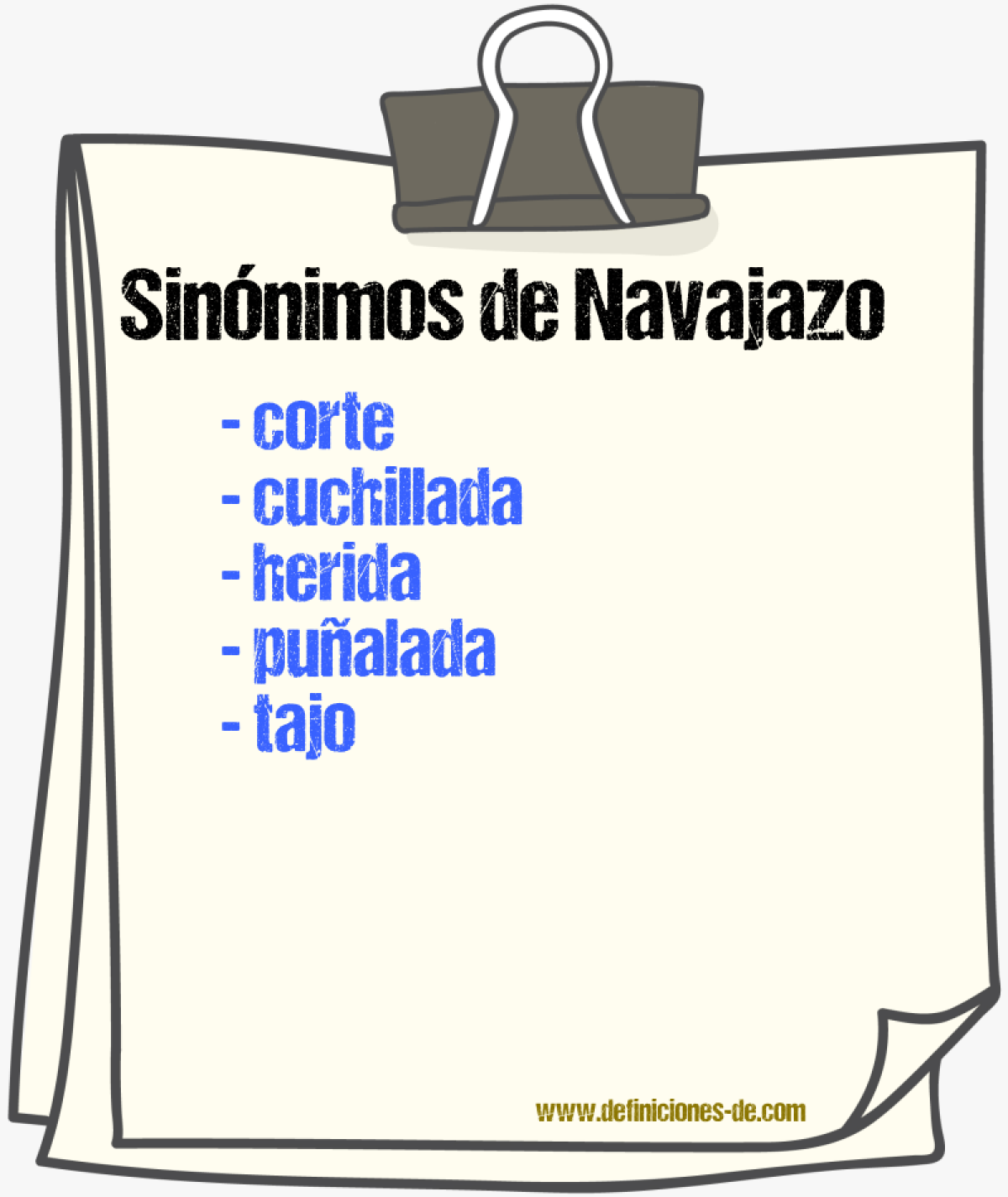 Sinnimos de navajazo