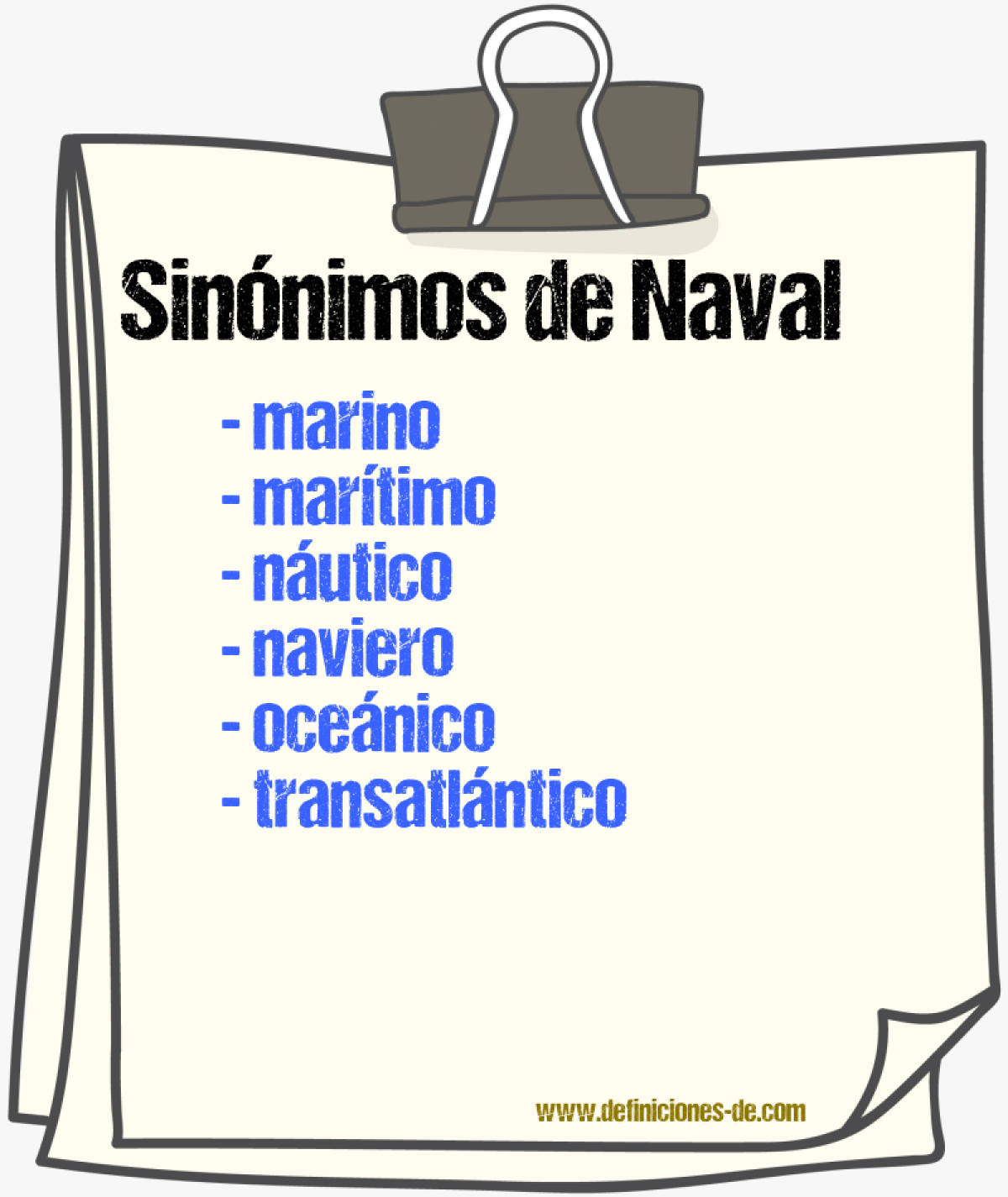 Sinnimos de naval