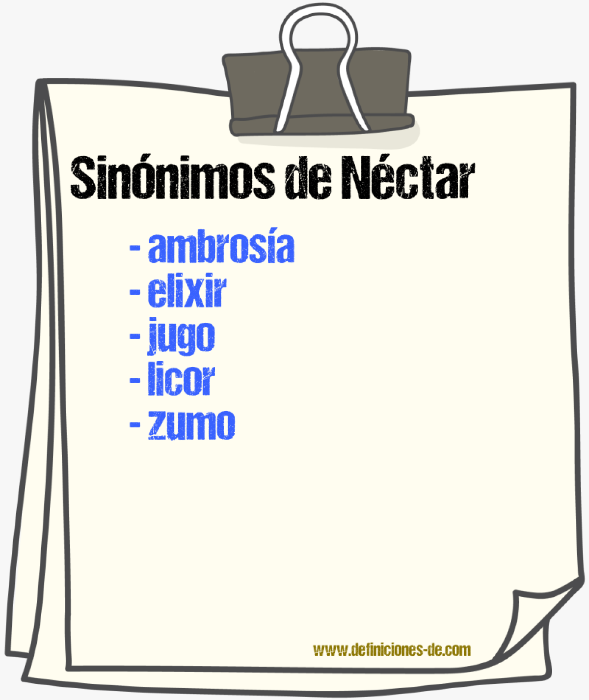 Sinnimos de nctar