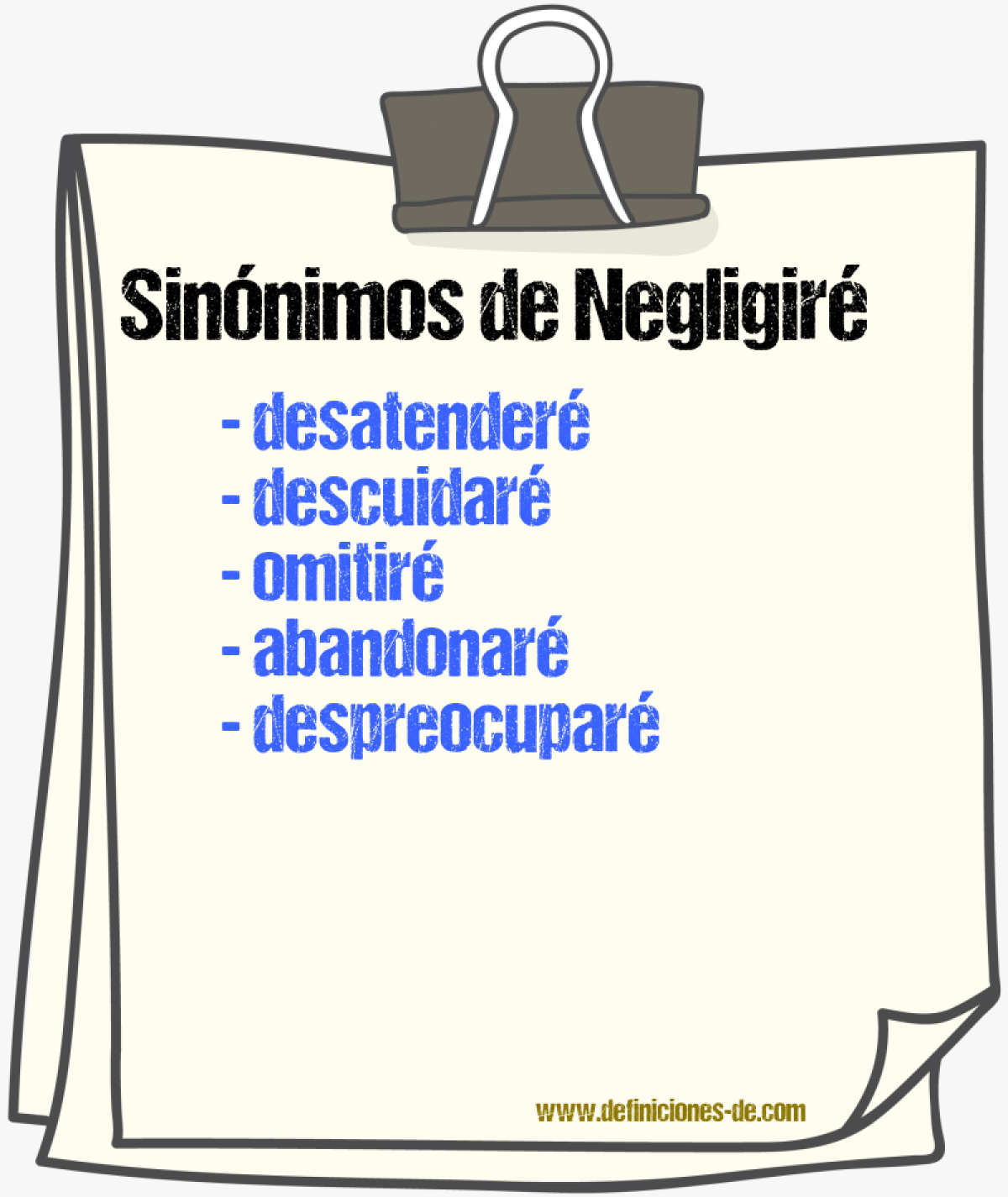 Sinónimos de negligiré