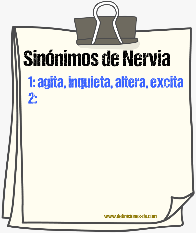 Sinónimos de nervia