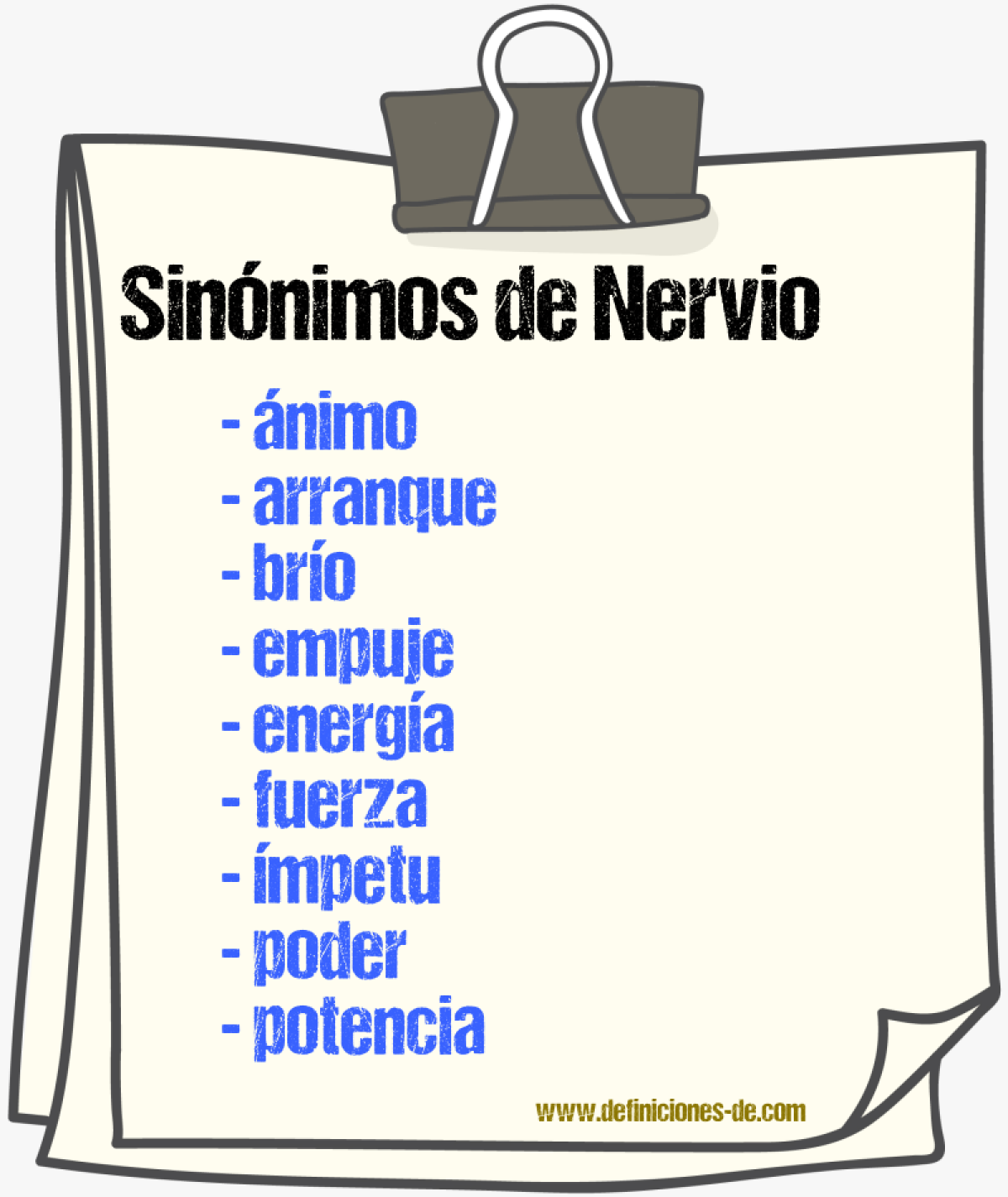 Sinnimos de nervio