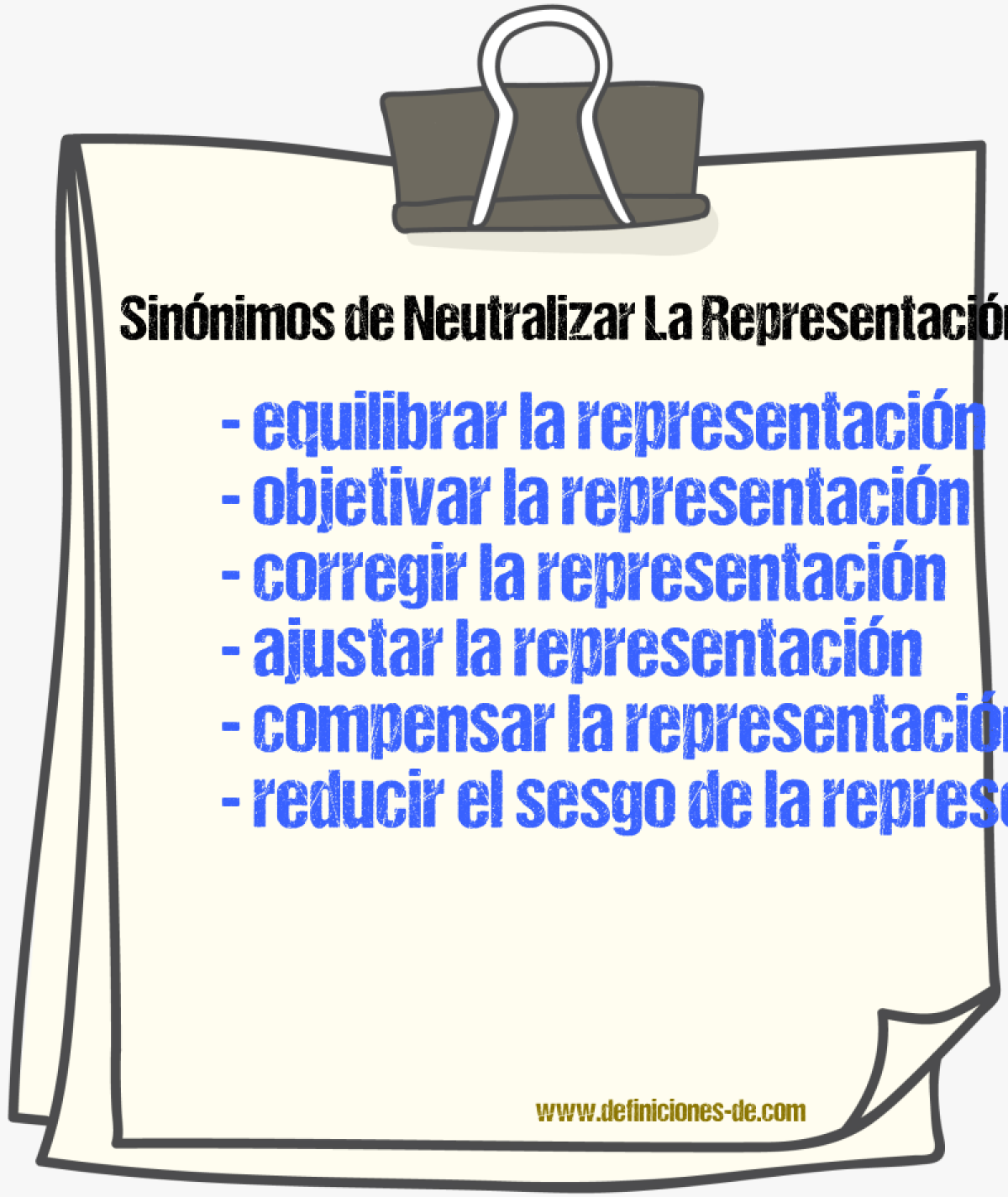Sinónimos de neutralizar la representación