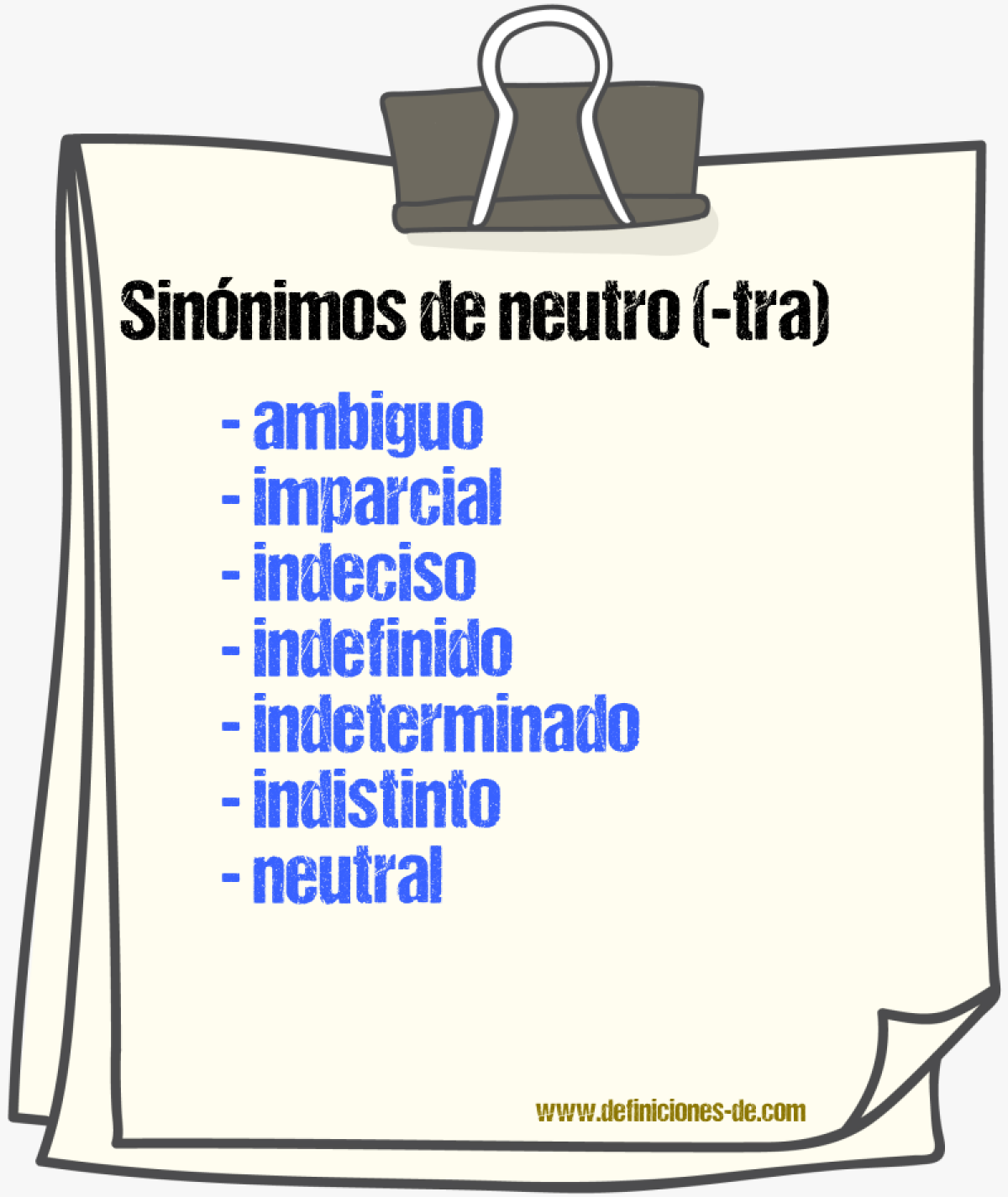 Sinnimos de neutro